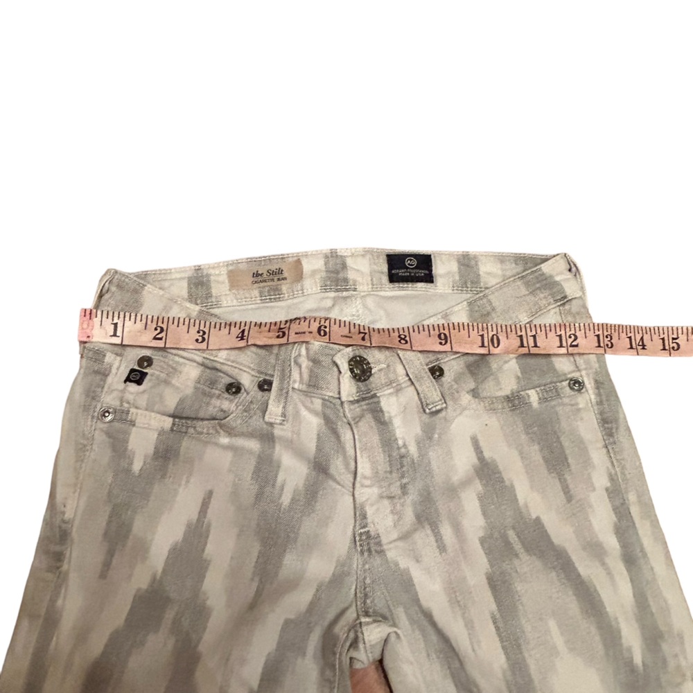 AG Vintage Lo Rise Jeans the stilt skinny jeans gray zig zag tribal print - Picture 9 of 9